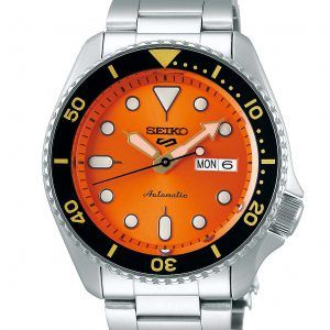 SEIKO 5 Sport herreur orange med lænke, automatic