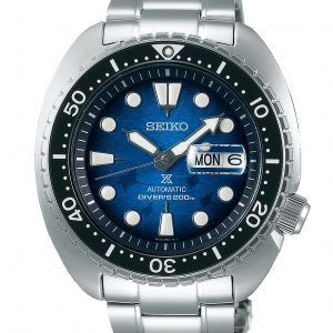 SEIKO Prospex Divers dykkerur i stål med lænke, dato og ugedag