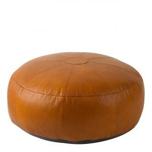 SINNERUP Læder puf (COGNAC ONESIZE)