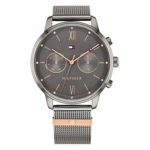 Tommy hilfiger Blake armbåndsur i sort stål med meshlænke