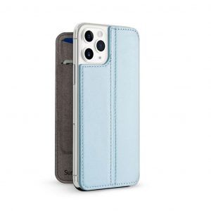 Twelve South SurfacePad for iPhone 11 Pro - Razor Thin nappa leather Slate Blue