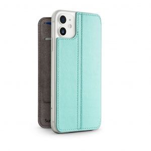 Twelve South SurfacePad for iPhone 11 - Razor Thin nappa leather Seafoam Green