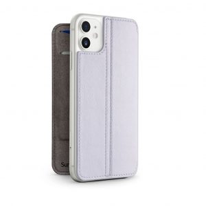 Twelve South SurfacePad for iPhone 11 - Razor Thin nappa leather Thistle Grey