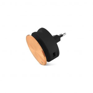 Usbepower AERO MINI Luxury Editon - dobbelt USB oplader m. iPhone stander & kabel holder - kobber