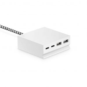 Usbepower HIDE Mini+ Desktop with 2 USB-C and 2 regular USB-portar White
