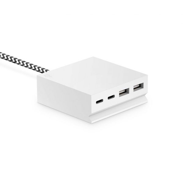 Usbepower HIDE Mini+ Desktop with 2 USB-C and 2 regular USB-portar White