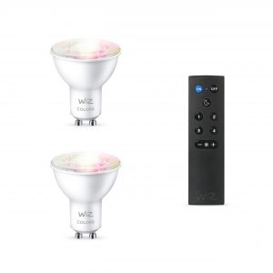 WiZ LED Color GU10 Spot 4,9W + WizMote Fjernbetjening