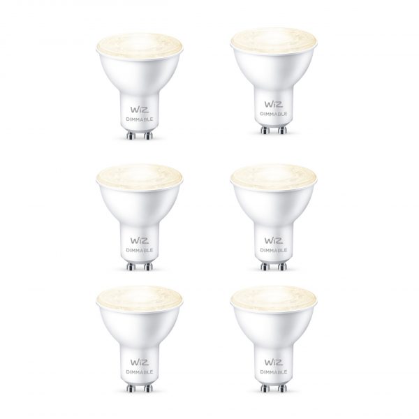 WiZ LED GU10 Pære Dæmpbar WW 5,5W (6 stk)