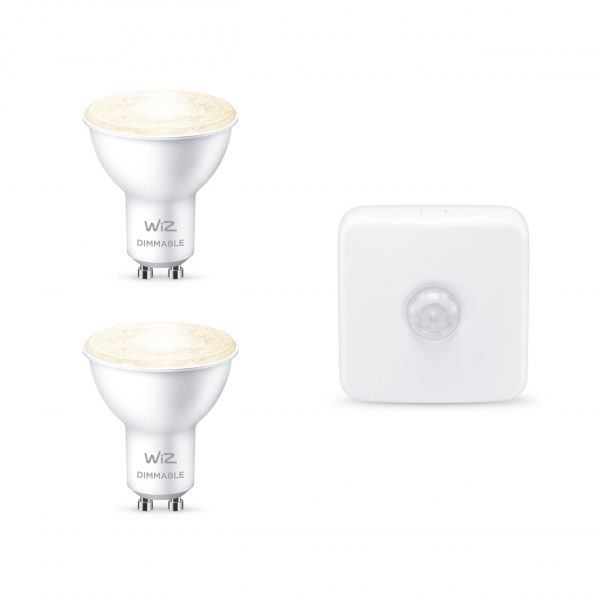 WiZ LED GU10 Pære Dæmpbar WW 5,5W + WiZ Bevægelsessensor