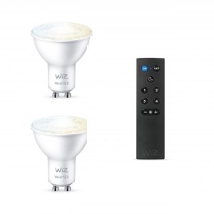 WiZ LED GU10 Spot White 7,5W + WiZmote Fjernbetjening