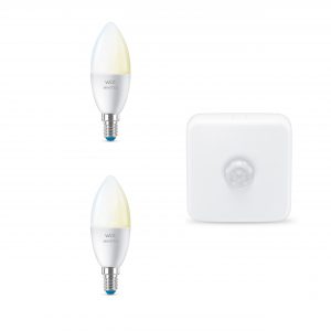 WiZ LED Kertepære E14 4,9W + WiZ Bevægelsessensor