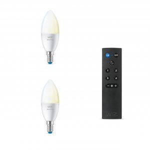 WiZ LED Kertepære E14 4,9W + WiZmote Fjernbetjening