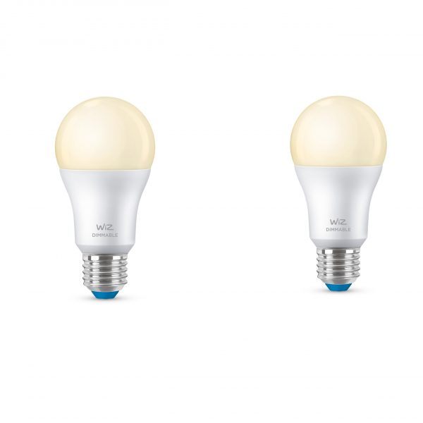 WiZ LED Pære E27 8W (2 stk)