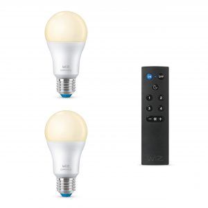 WiZ LED Pære E27 8W + WiZ WiZmote Fjernbetjening