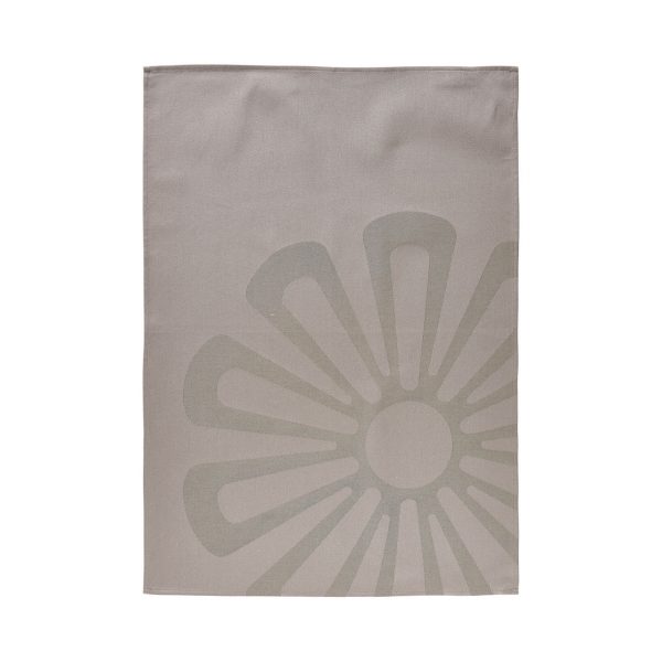 ZONE Viskestykke Taupe Brown Daisy