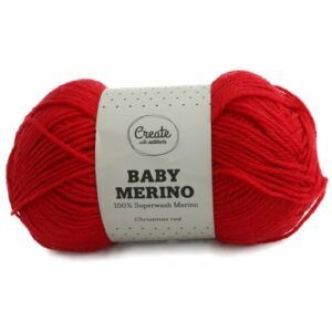 Adlibris Baby Merino Ull Garn 50g Christmas Red A019