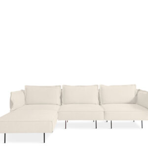Handvark Three Seat Sofa with Chaise - Soho Stof - Chalk