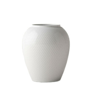 LYNGBY PORCELÆN Rhombe vase 25 cm hvid