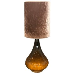 Renata bordlampe - taupe velour skærm