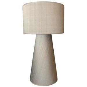 Saralu Silk bordlampe - lysegrå silke