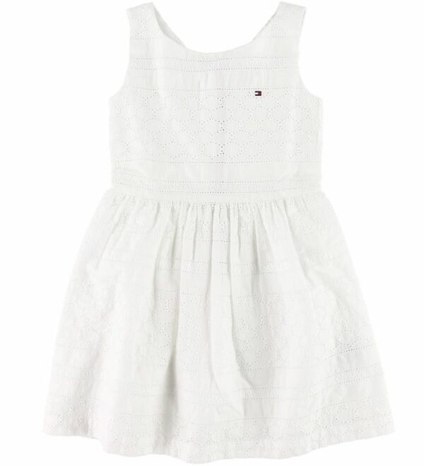 Tommy Hilfiger Kjole - Broderie Anglaise - Hvid
